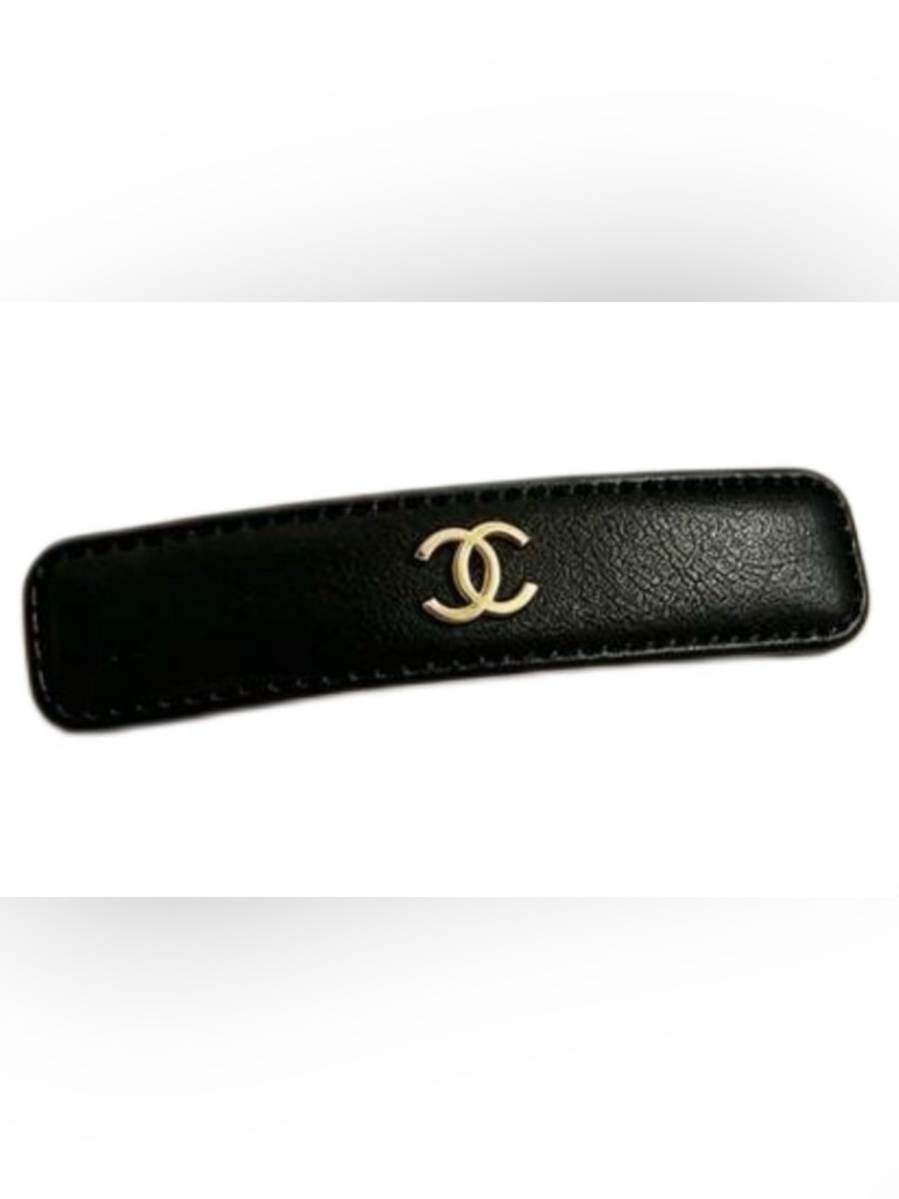 Fashion Hair Accessory in Black Faux Leather